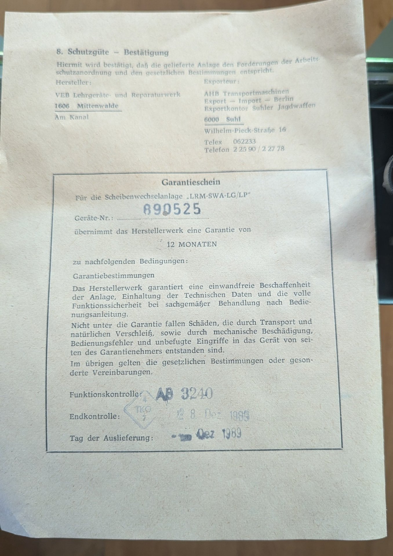 DDR Scheibenwechselanlage LRM-SWA-LG/LP – Bild 6