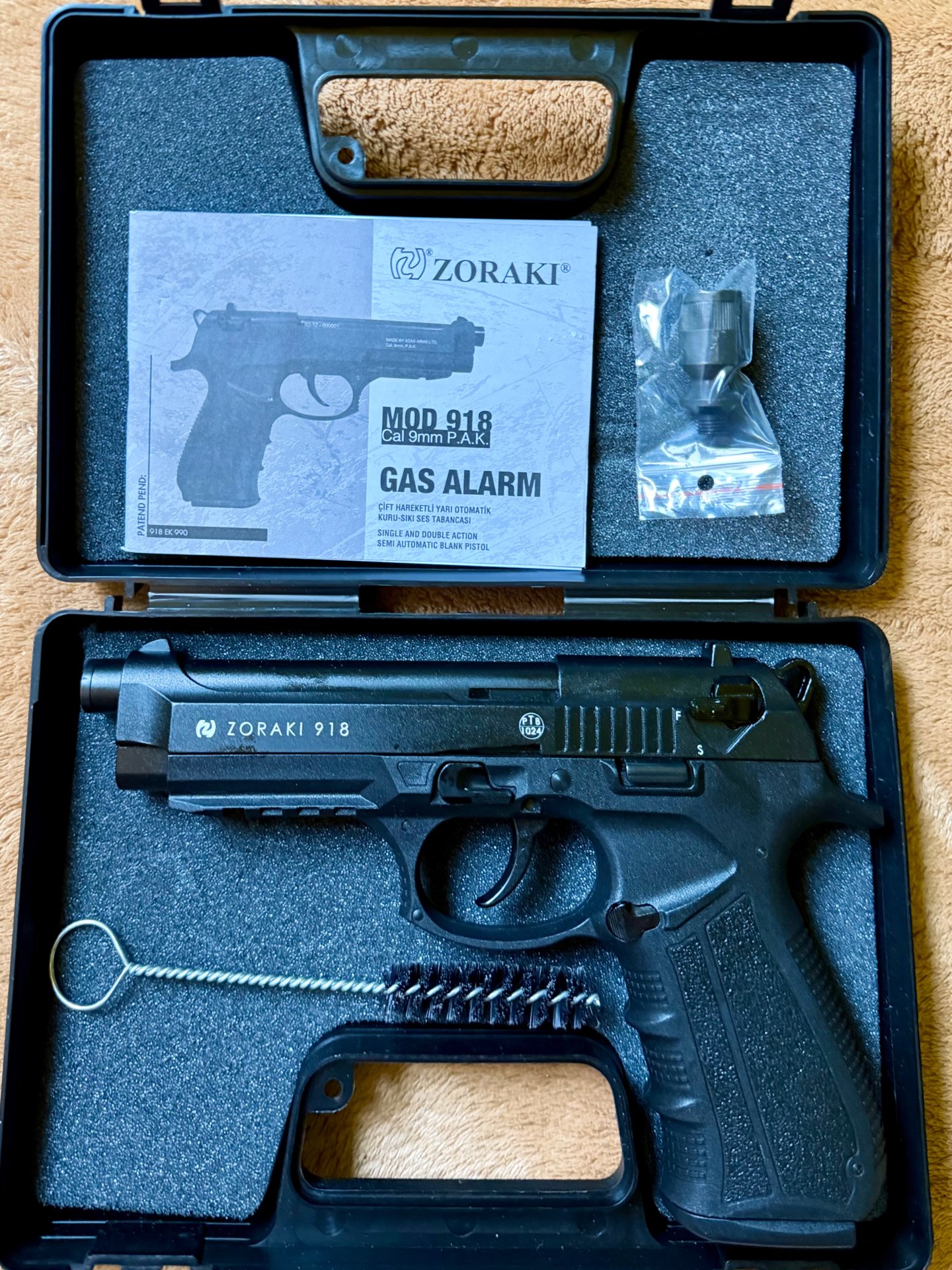 Zoraki 918 9mm P.A.K. Schwarz, alte PTB 1024 - neuwertig, nie geschossen – Bild 1