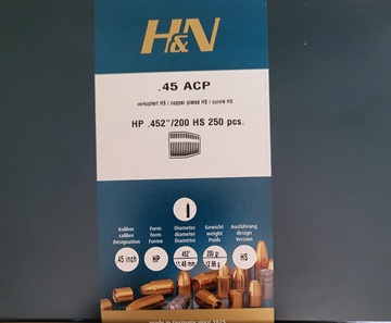 250St.H&N .45 ACP(.452Dia.)-200-HP-HIGH-SPEED – Bild 1