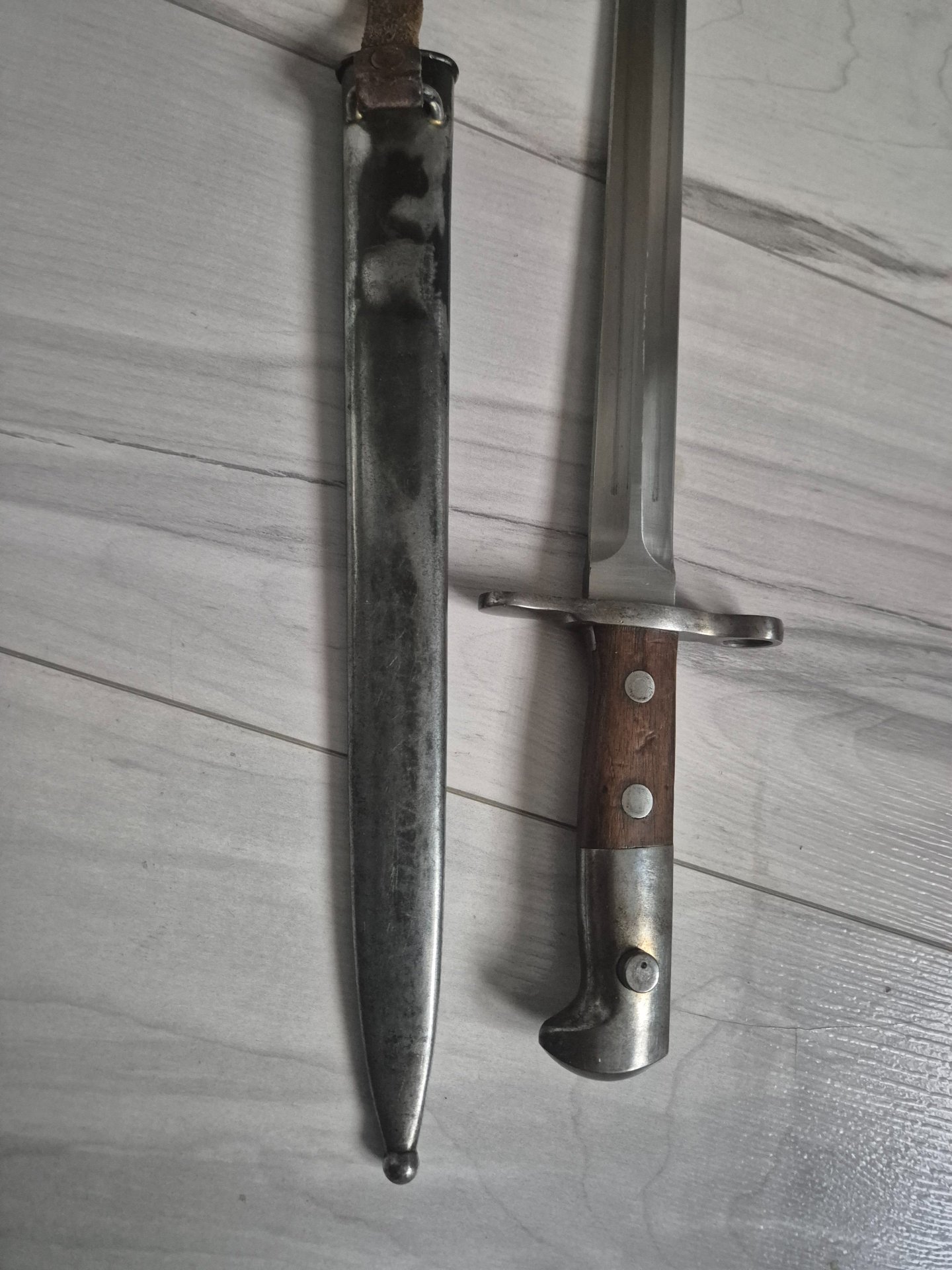 Schweizer Seitengewehr- Modell 1911 - dreistellige Seriennr. - Elsener Schwyz – Bild 4