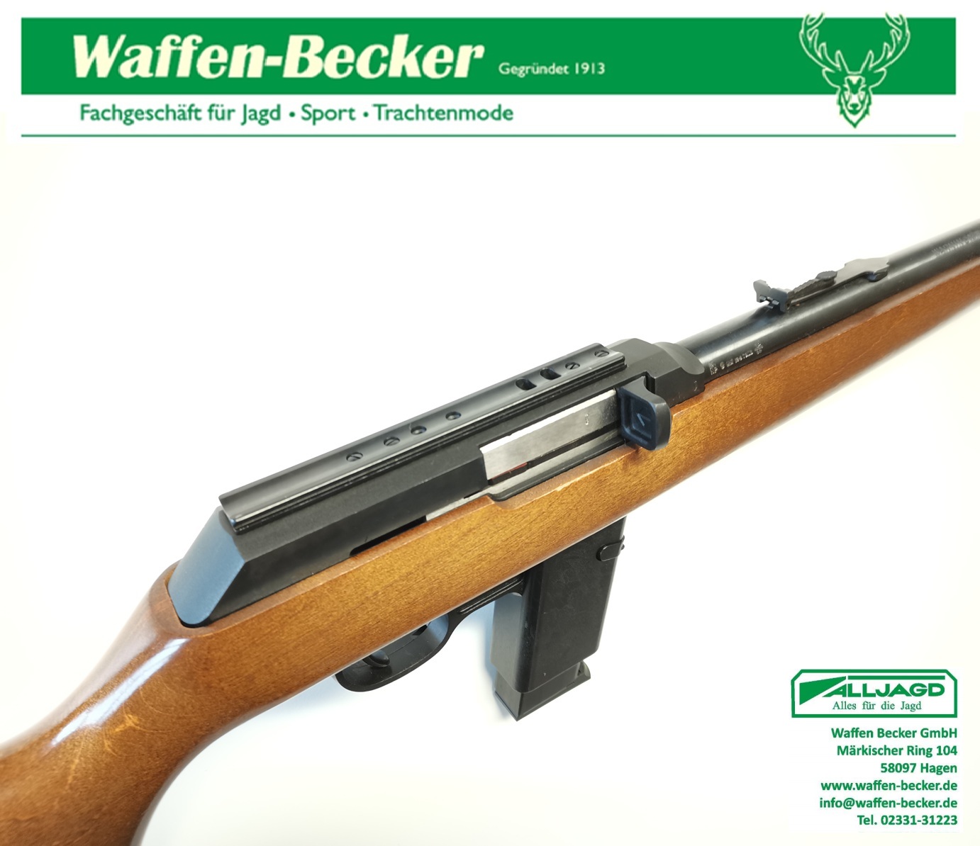 SLB Marlin Mod. 9 Camp Carbine Kal. 9mm Luger mit 16mm Zielfernrohrschiene und 10-Schuss Magazin – Bild 3