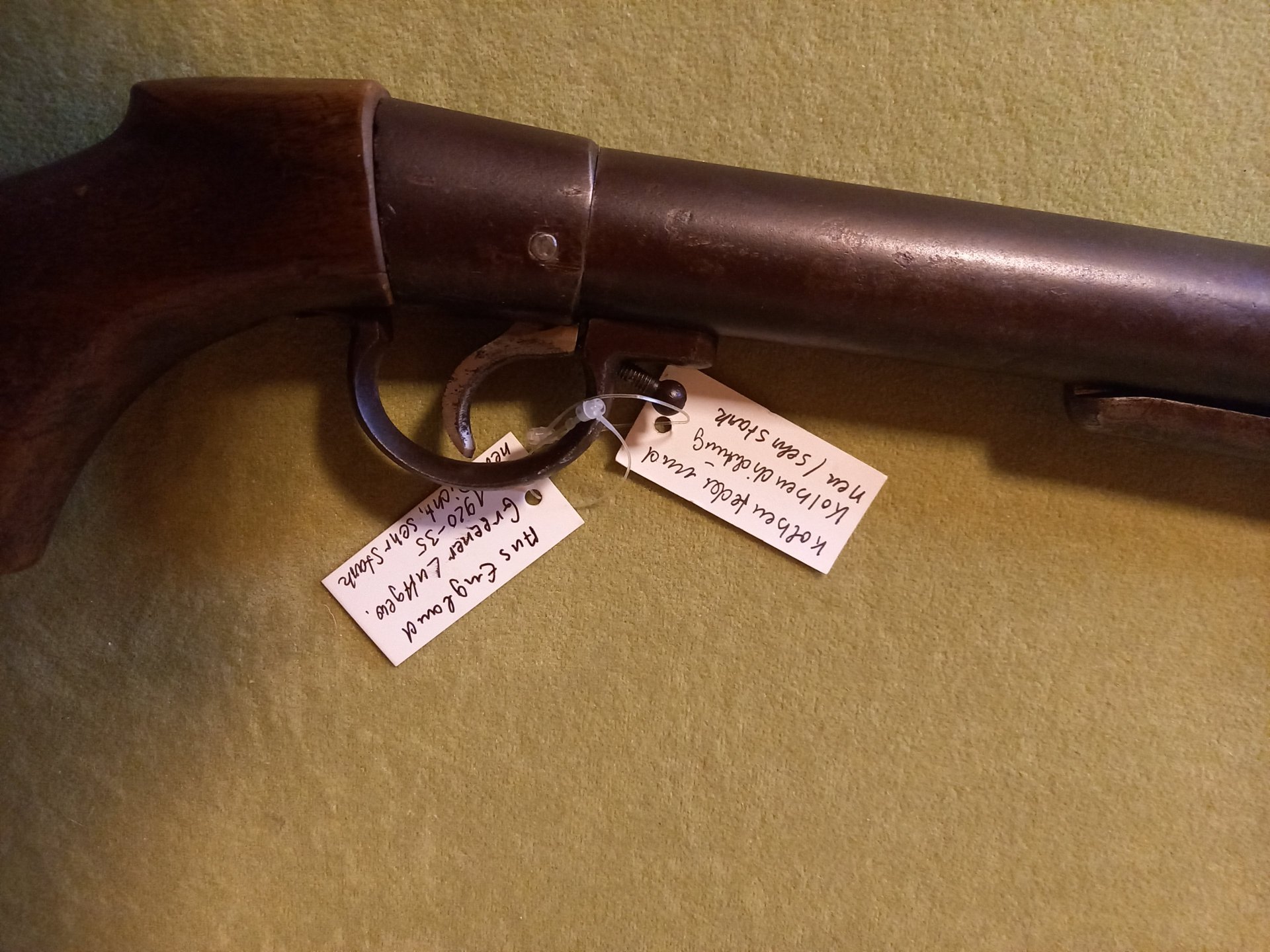 Tell oder ein englisches Greener Luftgewehr WNr. 9146 ohne F (vermutlich 20er-30er) – Bild 2