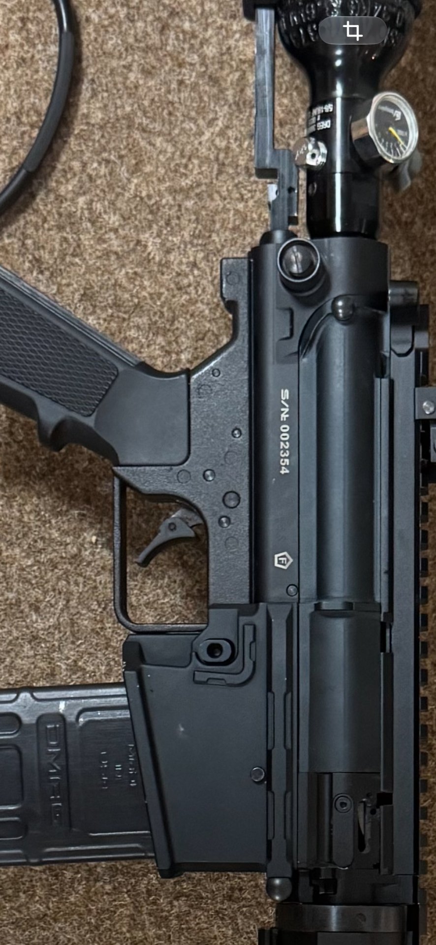 RAP4 468 Paintball-Markierer Kaliber .68 mit Druckluftsystem und Zubehör – Bild 5