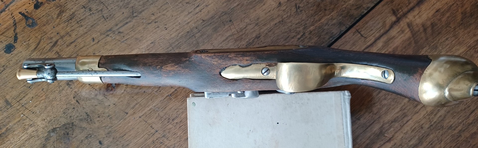 aus Nachlaß:Steinschloßpistole cal.45 (Replica)-m.Beschuß – Bild 5