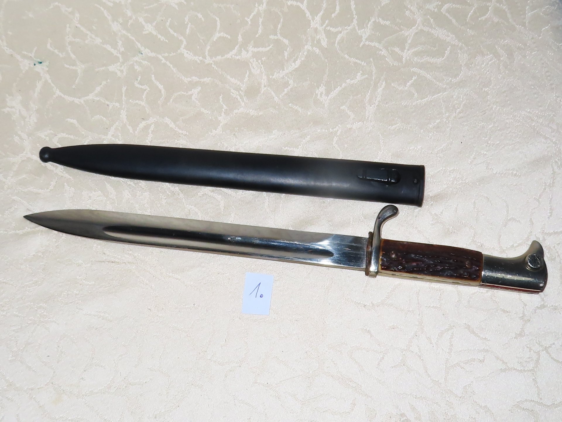 Bajonett Extraseitengewehr 2 WK Deutsch Gebirgsjäger mit Hirschhorngriff! N1 – Bild 5