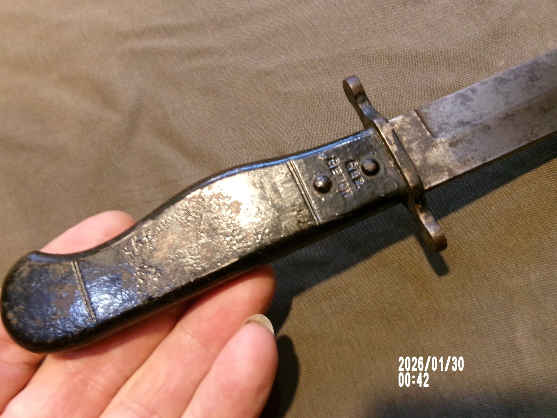 seltener Grabendolch, Kampfmesser 1 WK, Ganz Metall, Ges. Gesch – Bild 3