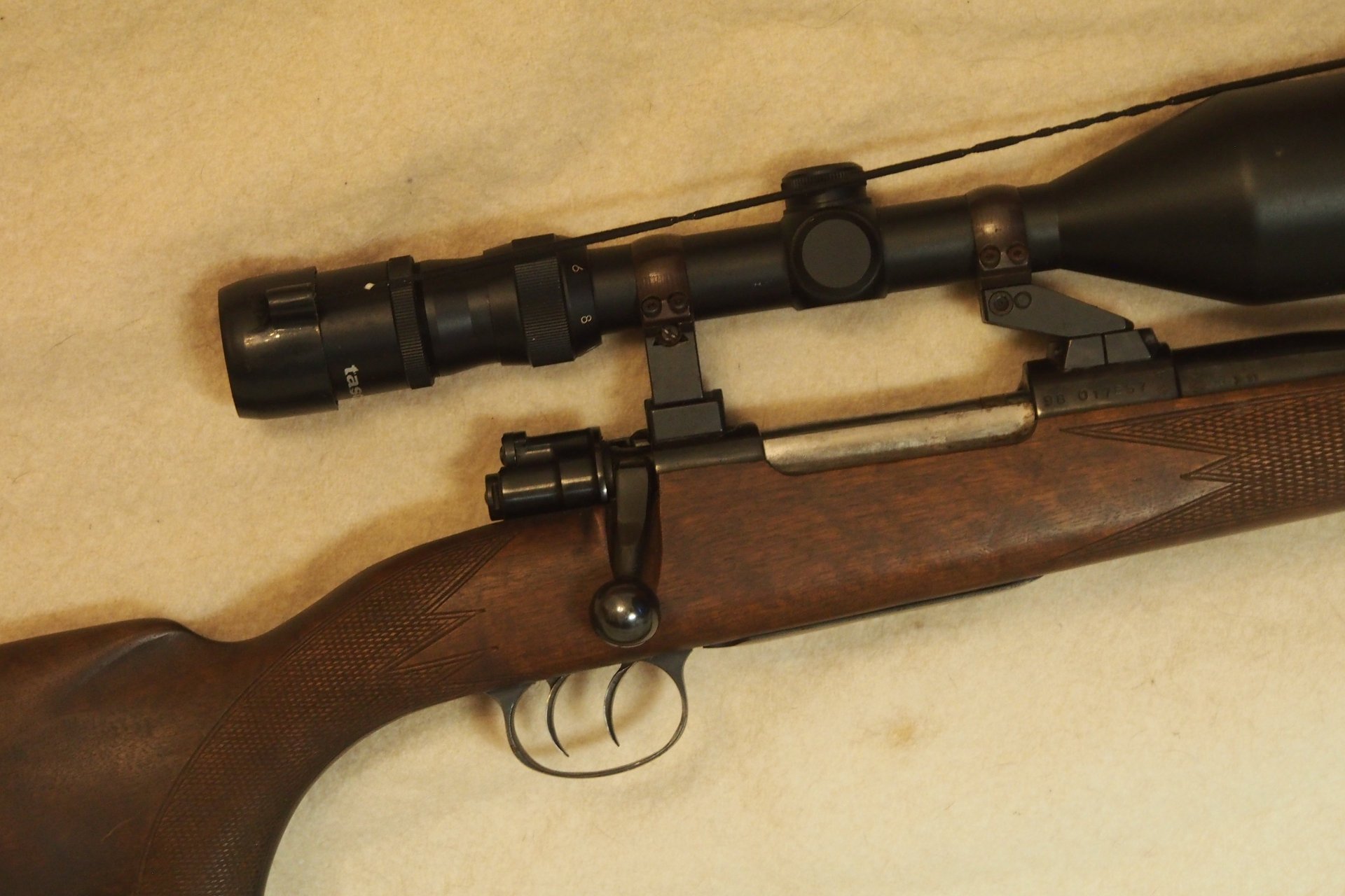 Mauser 30-06 Repetierbüchse Schwenkmontage Klappvisier – Bild 2