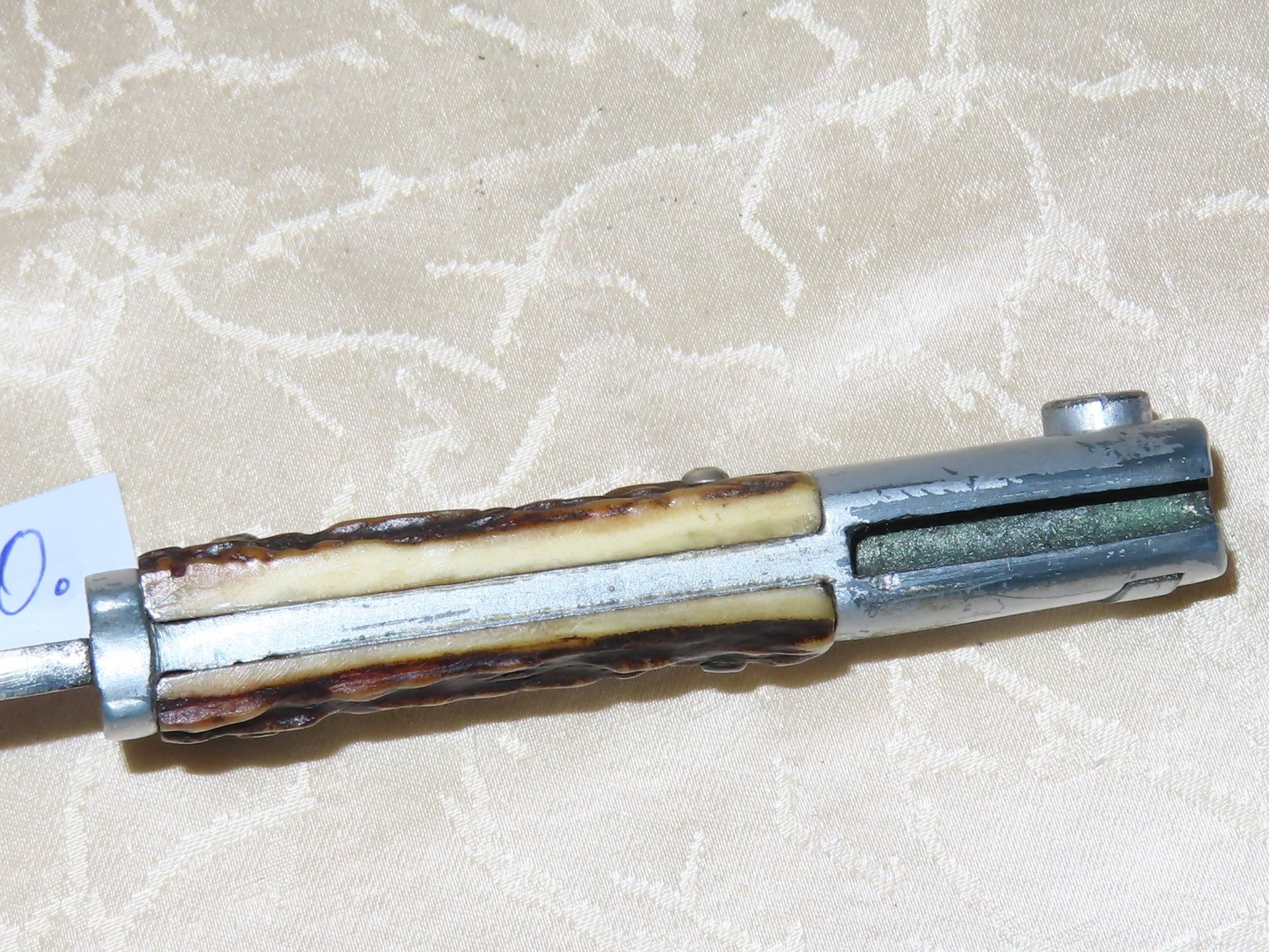 Bajonett Extra Seitengewehr Gebirgsjäger mit Hirschhorngriff Deutsch 2 WK, Eickhorn Solingen N10 – Bild 4