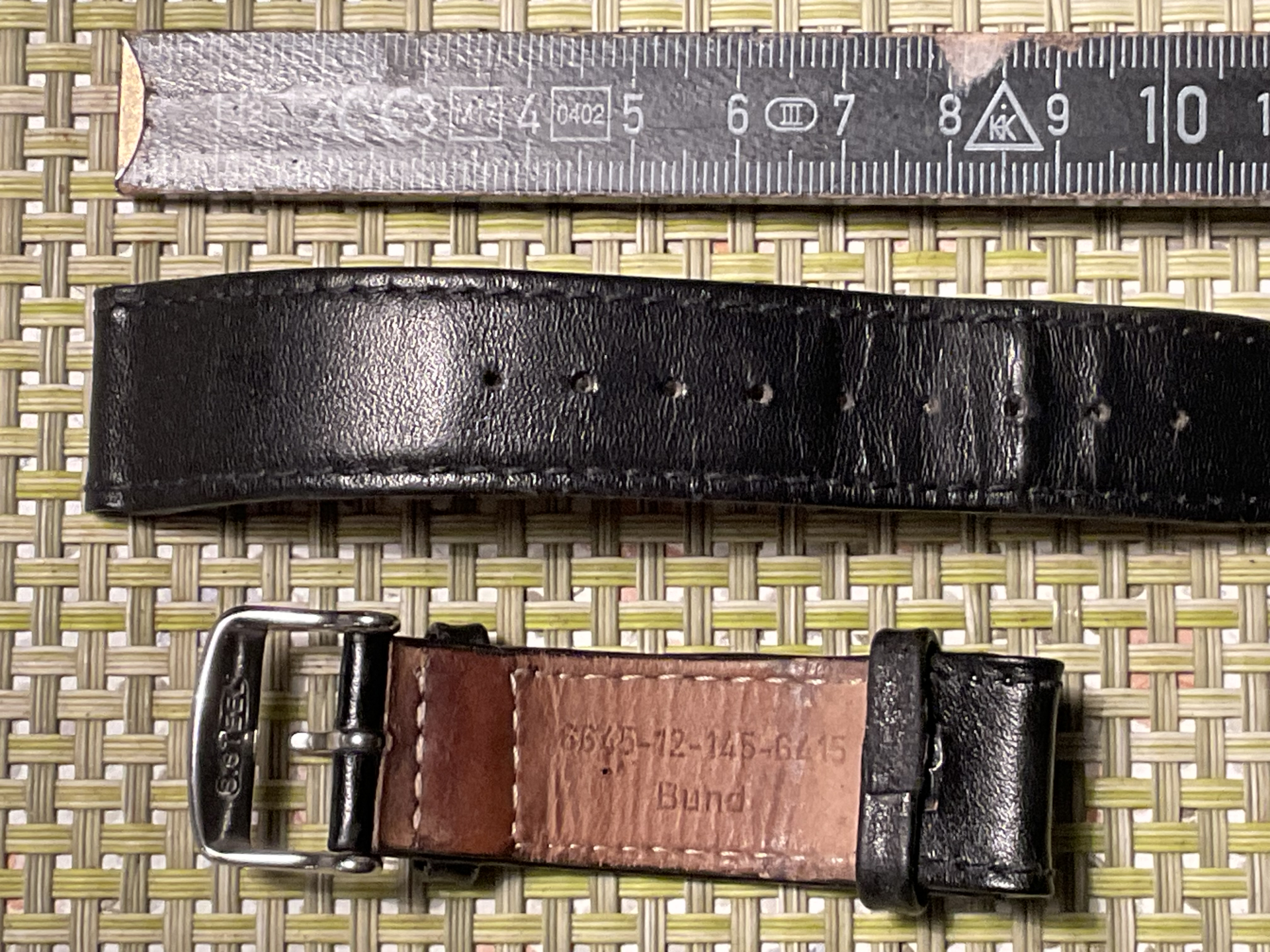 BW Lederband für Dienstuhr mit Inventarnummer … – Bild 1