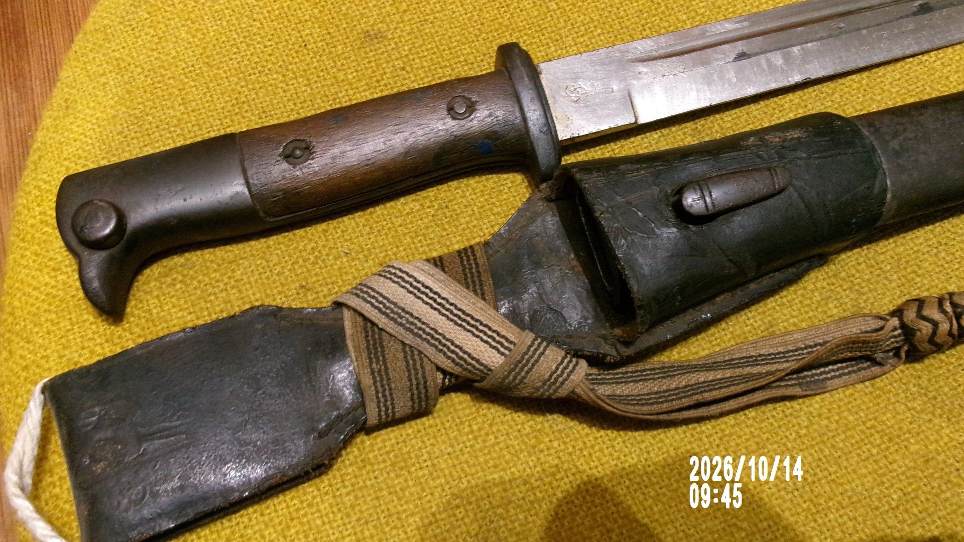 1WK seltenes Extra Seitengewehr mit Koppelschuh und Portepee, Pionier ?Ausgehbajonett Bajonett – Bild 4