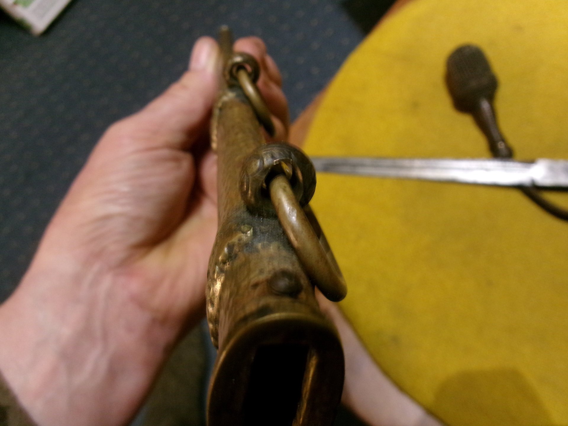 Original Kriegsmarine Dolch aus dem 2 WK, gehämmerte Scheide, alles dran – Bild 5