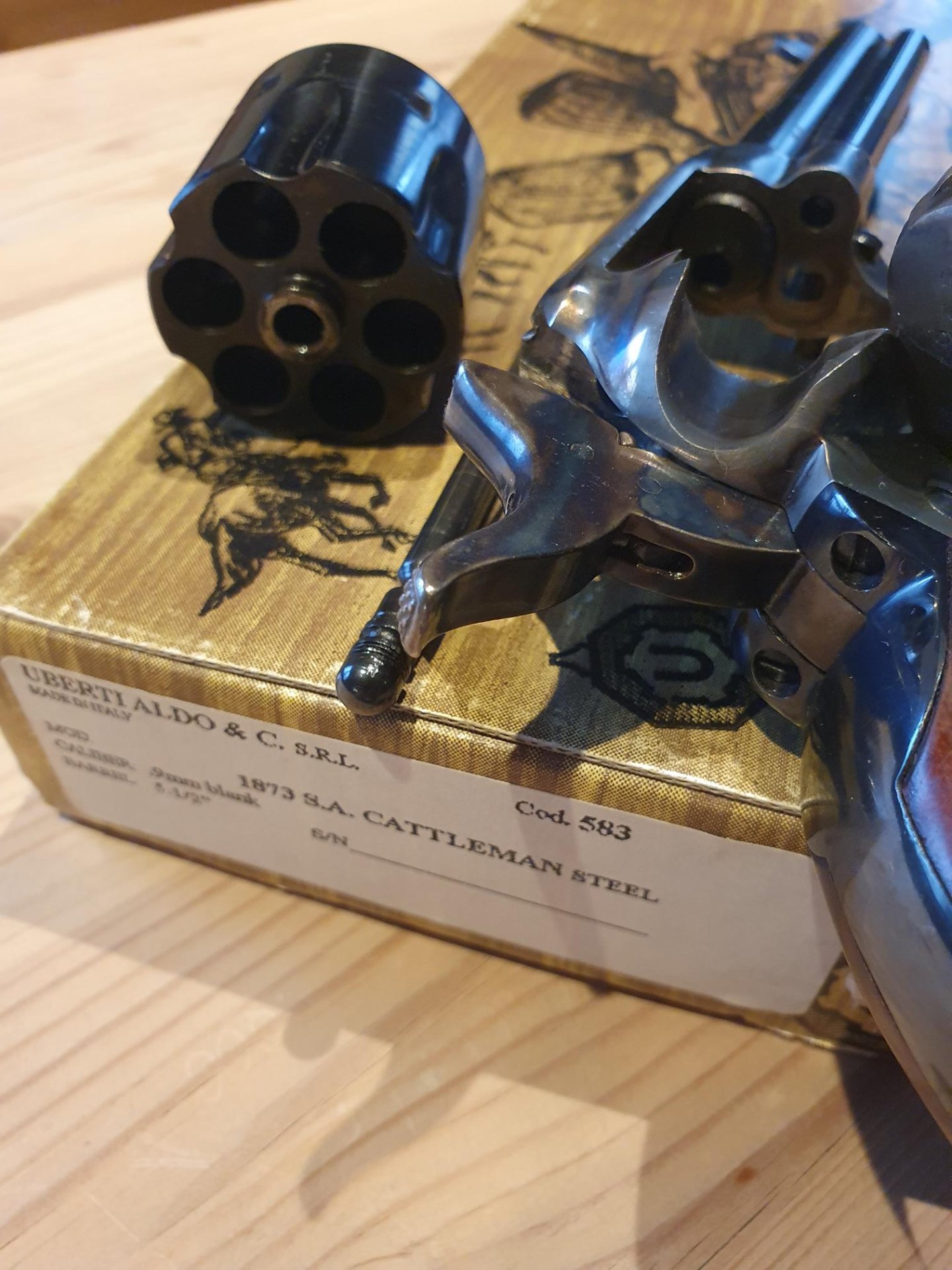 HEGE UBERTI Mod. Army Colt Peacemaker 1873 Cattleman Vollstahl annähernd fabrikneu! Sammlerstück – Bild 4
