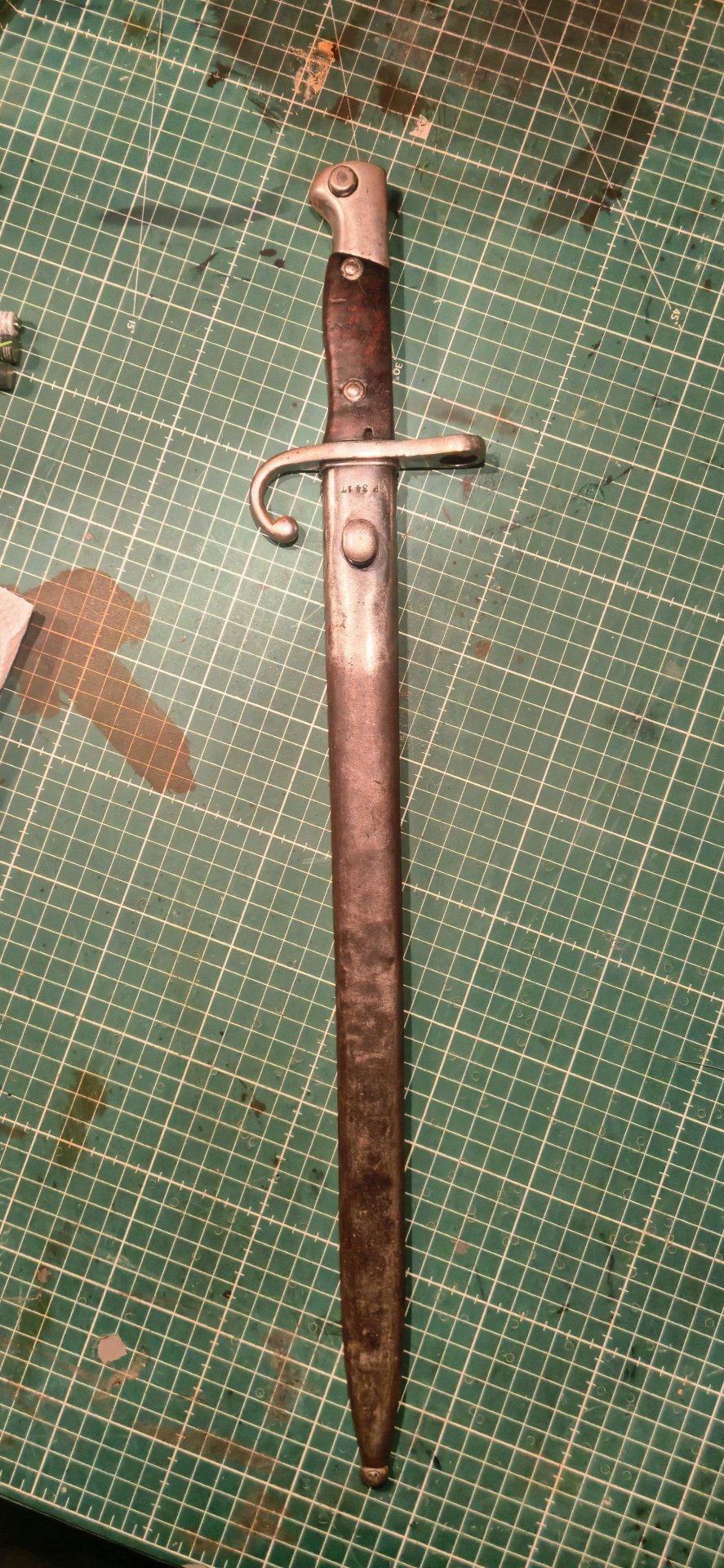 Historisches Bajonett Modelo Argentino 1909 – Weyersberg Kirschbaum Solingen mit Scheide – Bild 1