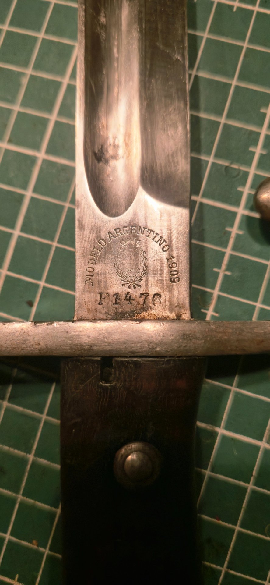 Historisches Bajonett Modelo Argentino 1909 – Weyersberg Kirschbaum Solingen mit Scheide – Bild 5