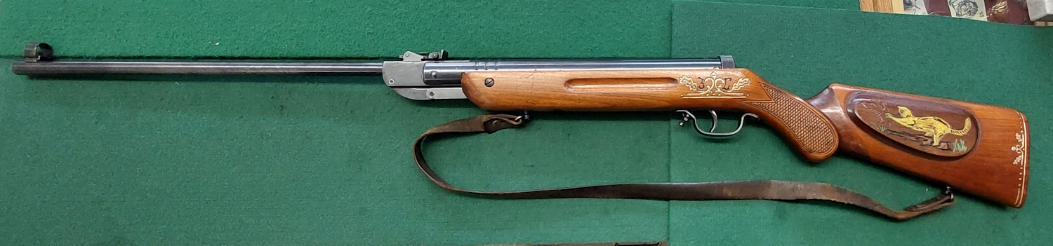 Sammlerstück mit Schnitzereien Luftgewehr Haenel Suhl Mod. III-56 kal. 4.5mm – Bild 1