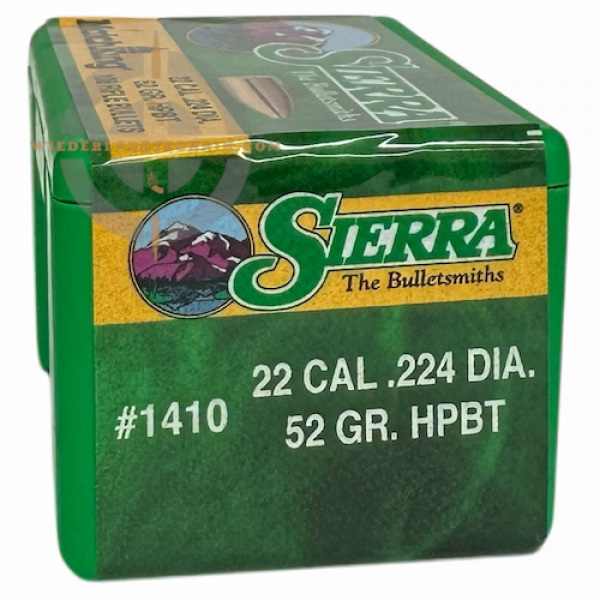 500 Sierra Geschosse .224, 52 grain, MatchKing, NEU – Bild 1