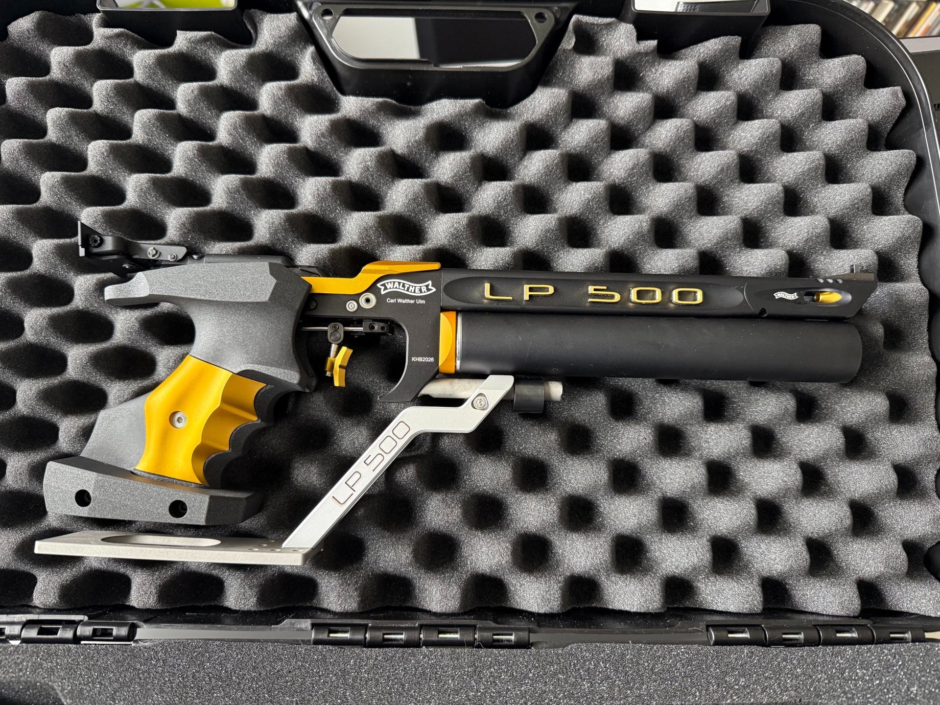 WALTHER LP500-Meistermanufaktur in Gold, mech. Abzug, 5D-Griff; Auflage – Bild 1