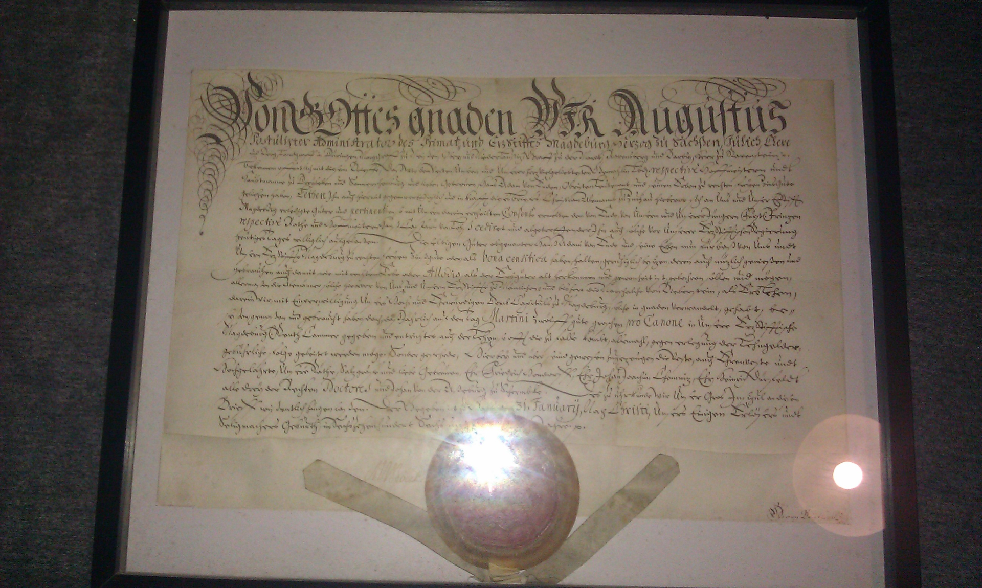 Originale Urkunde 1676 Sachsen – Bild 1