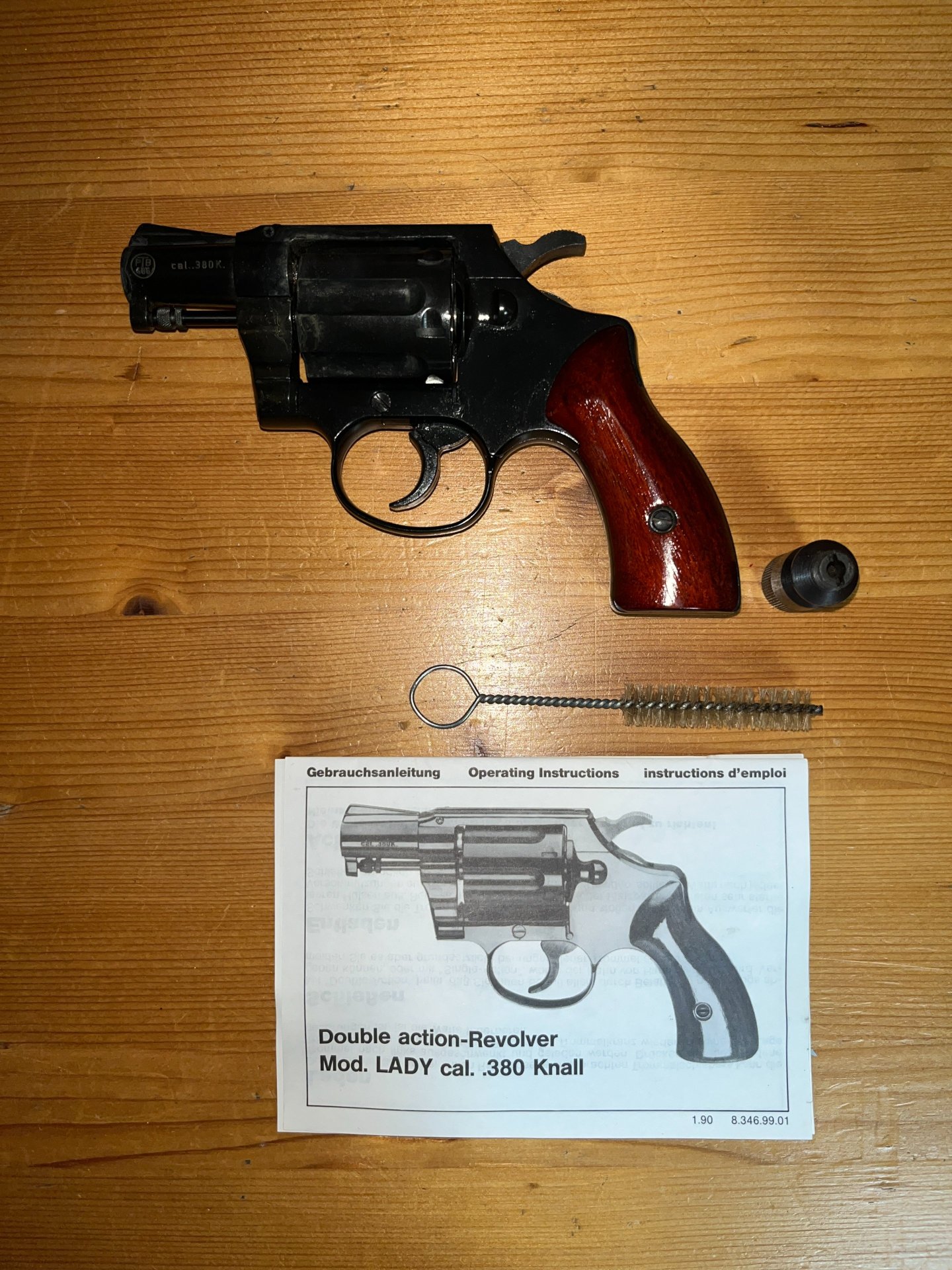 schöner Revolver Kal 9mm R.K. (.380 Knall) – Bild 3