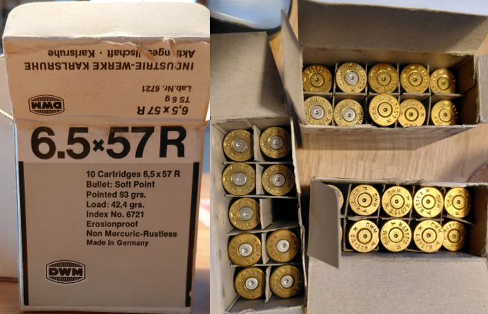 25 Stk. 6,5x57 R. 1x abgeschossen Hülsen zum Wiederladen – Bild 1