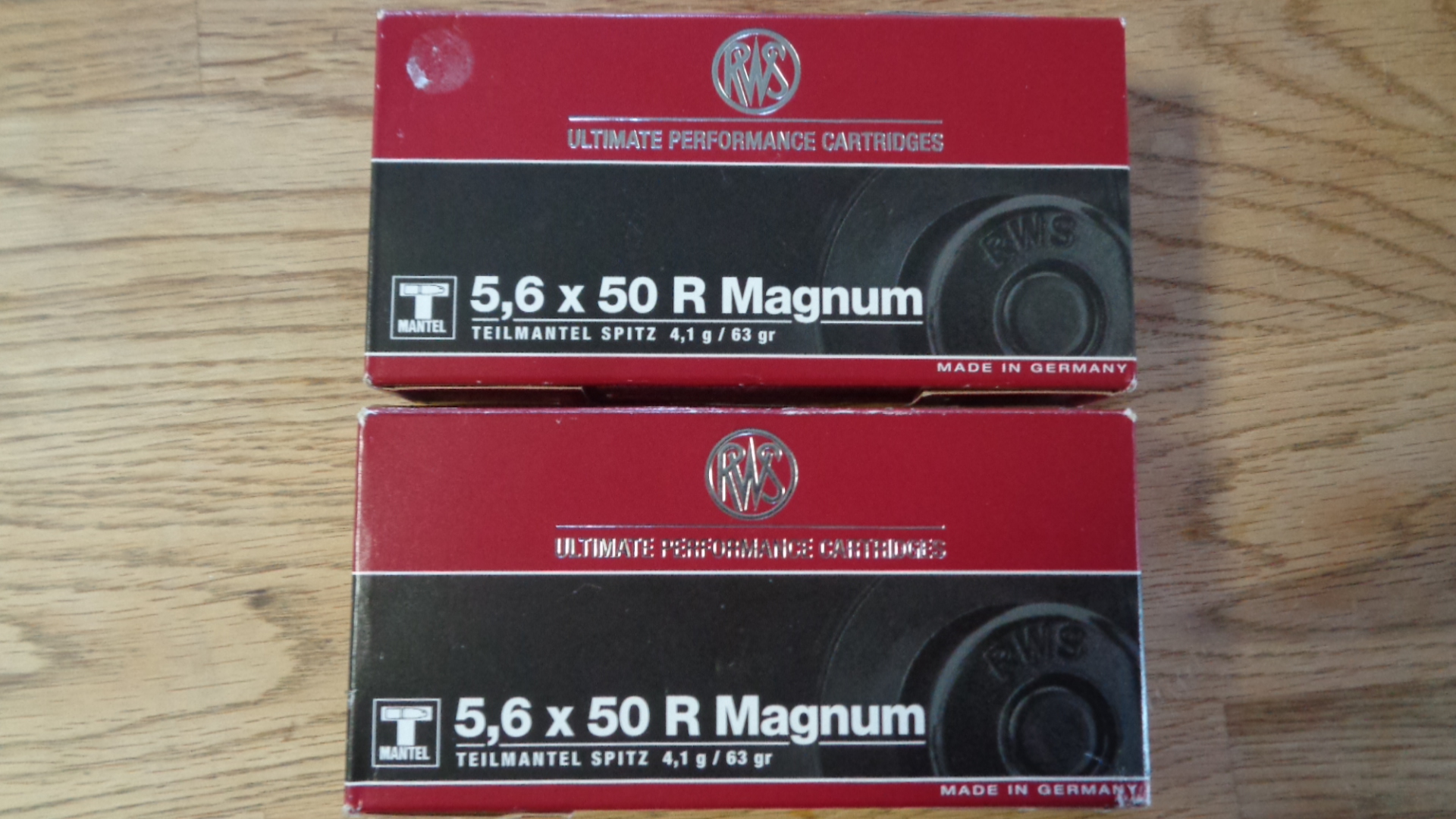 RWS 5,6x50 R Mag. Teilmantel-S 4,1g/63grs. 32 Schuss – Bild 1