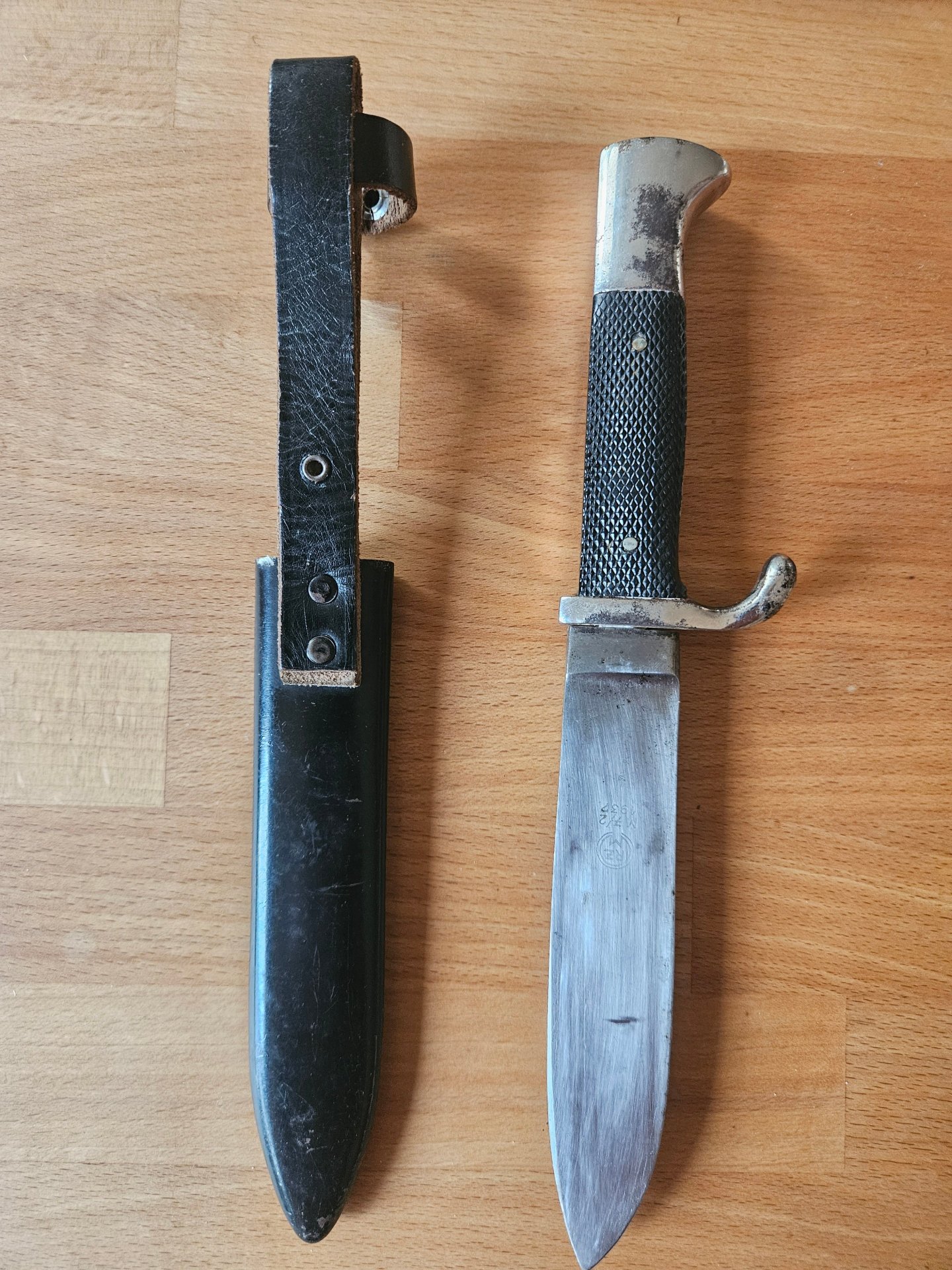 HJ Fahrtenmesser Original mit Inschrift RZM M7/2 1937 – Bild 2