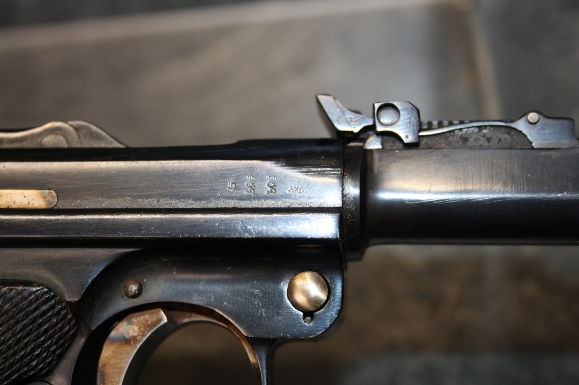 Lange Pistole 08 Ari DWM 1916 Kal 9mm Luger Nummerngleich # 4022 – Bild 3