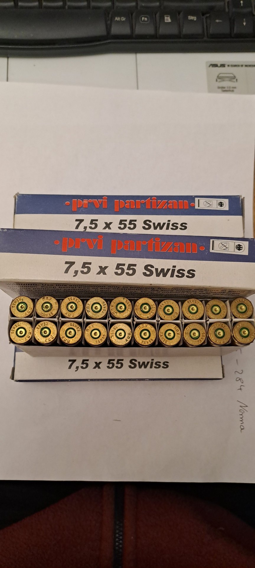 7,5x55 swiss 60Hülsen PPU 1x abgefeuert – Bild 1
