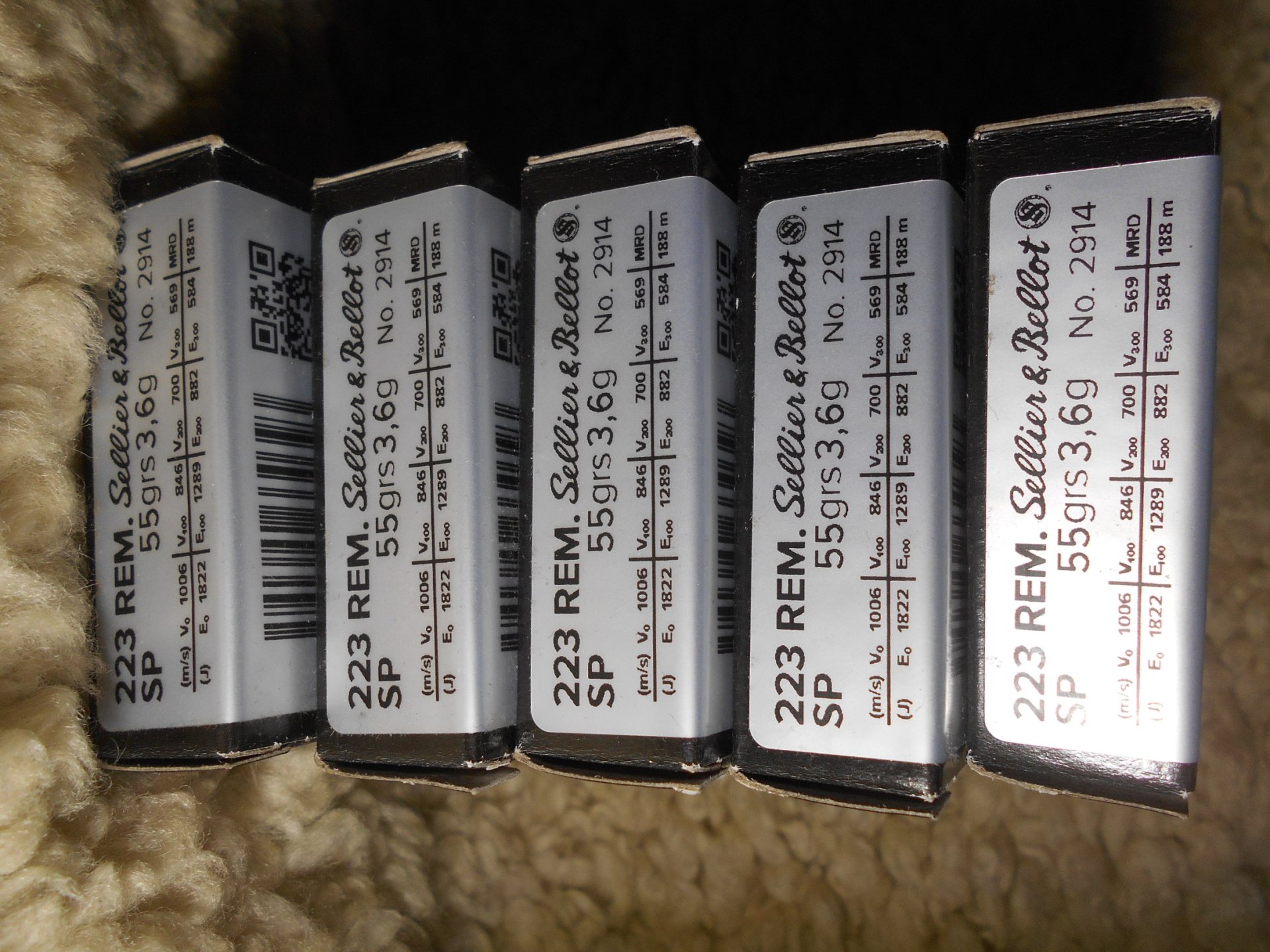 100 Schuss S&B .223 Rem. Teilmantel, SP, 55grs/3,6g, No. 2914 – Bild 1