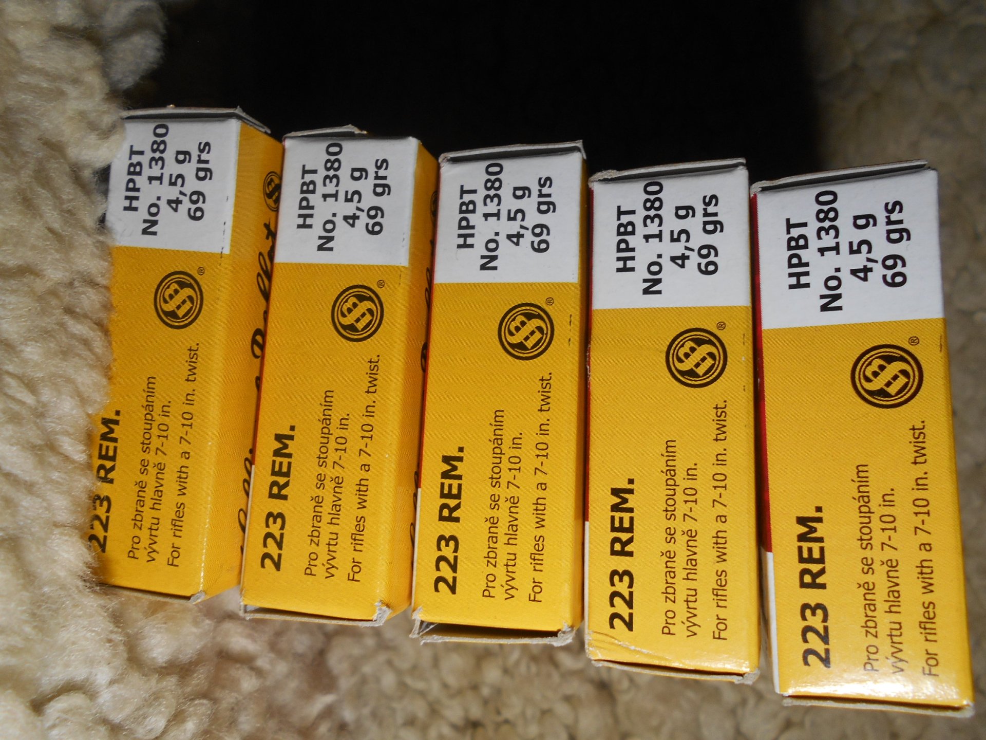 100 Schuss S&B .223 Rem. Match ,4,5g/69grs, HPBT No.1380 – Bild 1