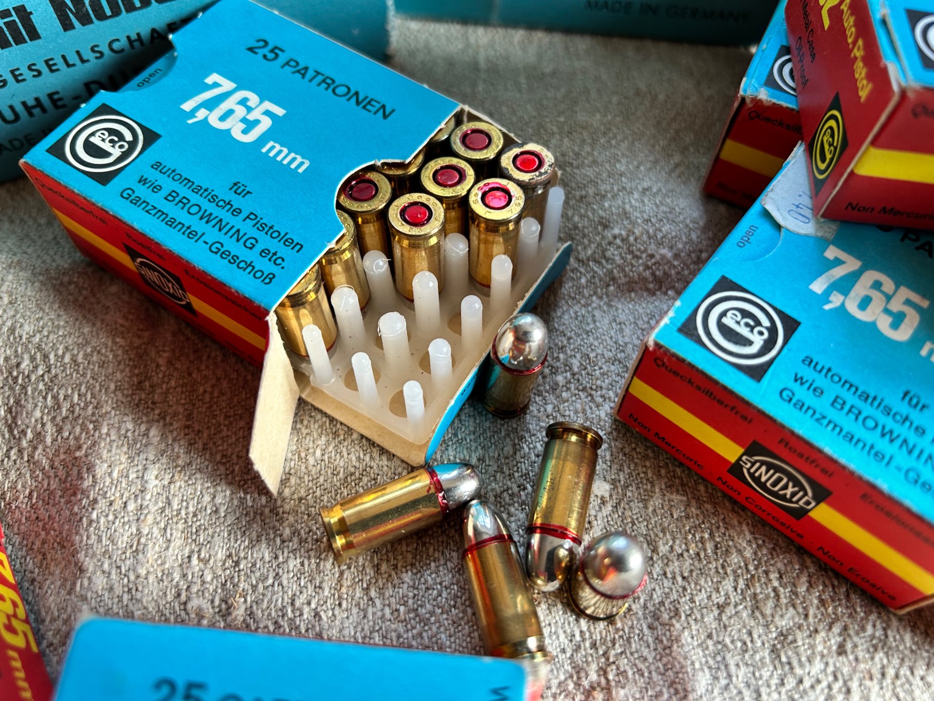 Munition 7,65 mm Browning .32 ACP Vollmantel 1.025 Schuss Geco – Bild 1