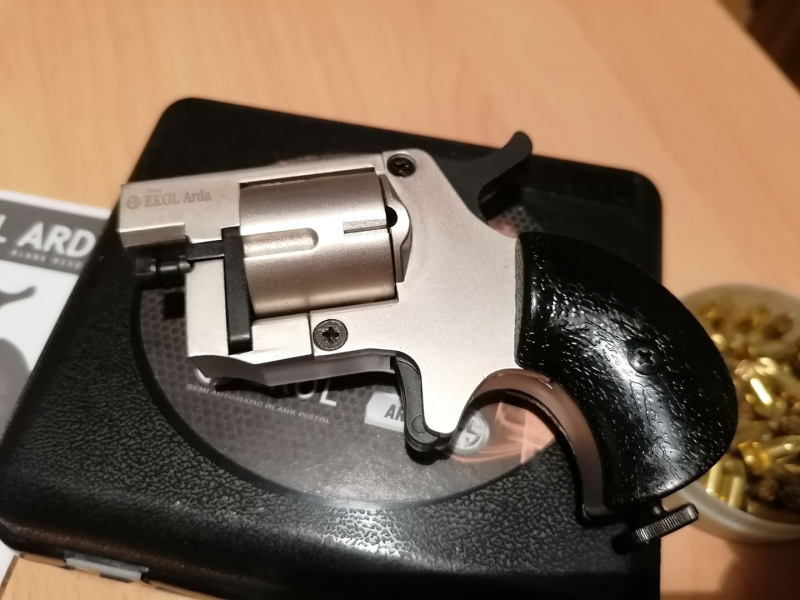 Ekol-Arda - Derringer - cal.22 Knall - Chrom Modell - Neuwertig - Nur Bedienungsanleitung – Bild 1