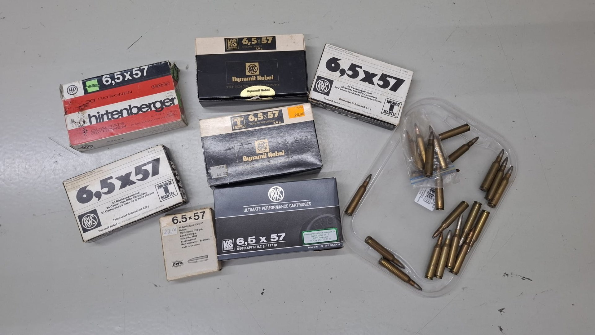 6,5x57R Munition Konvolut zb RWS KS DK EVO HP Hirtenberger etc – Bild 1