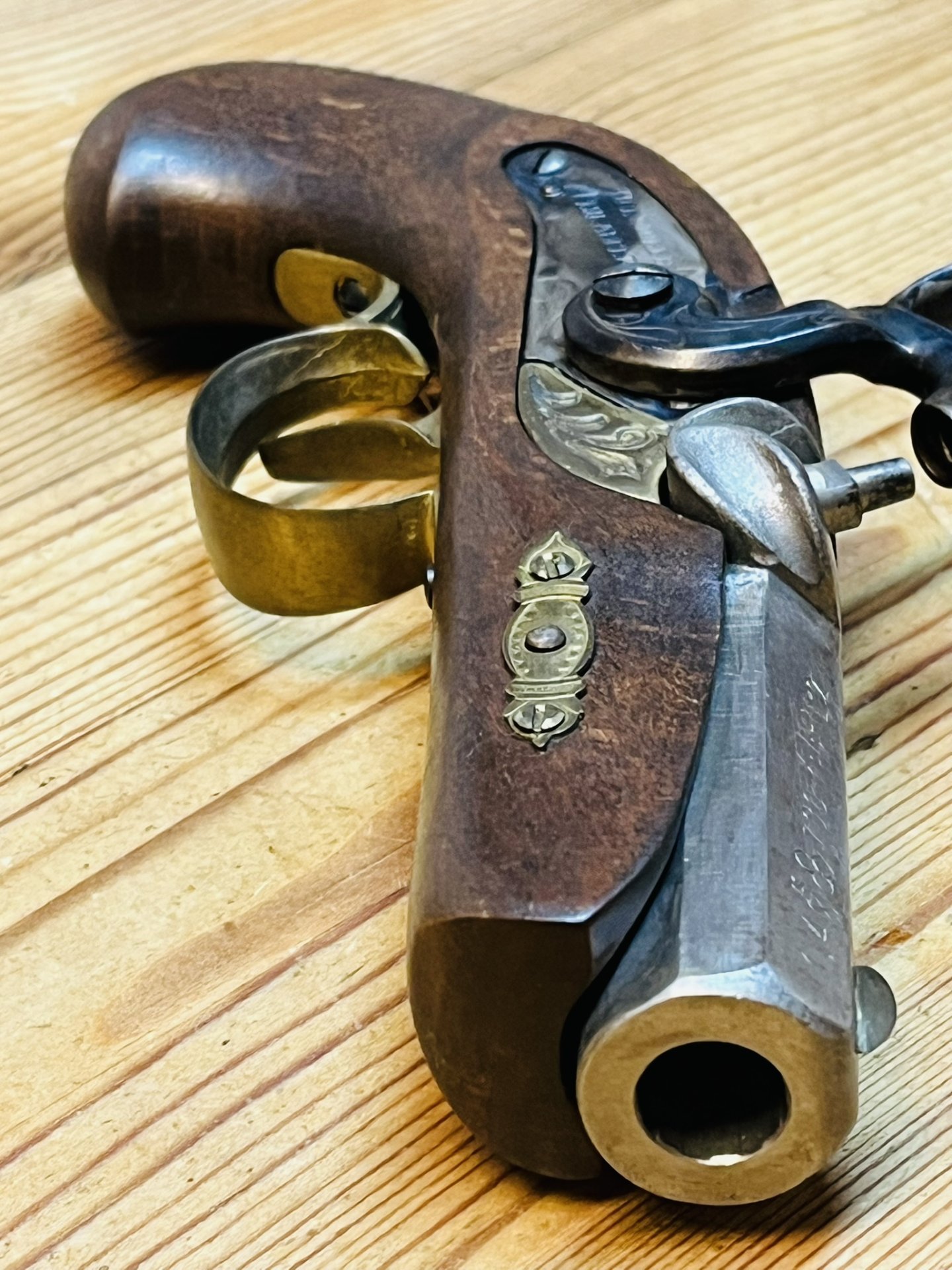 sehr schöne Schwarzpulver Pistole Philadelphia Derringer Cal.45 Black Powder – Bild 2