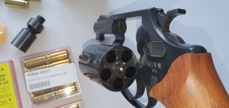 Rarität- seltener,neuer,ungeschossener, Wadie P1 Kal 9mm P.A.K PTB 720 Beschussjahr 1999 – Bild 4