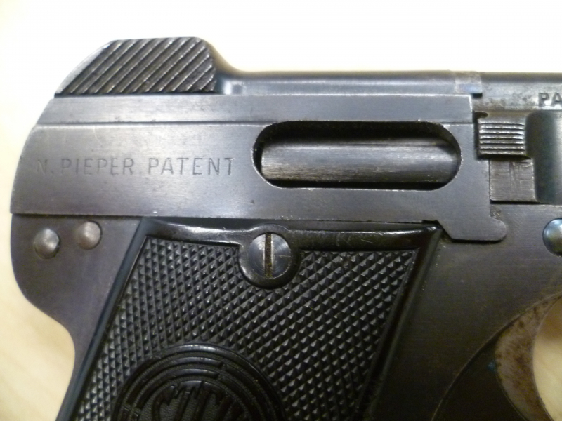 Pistole Steyr Model 1909 Pieper Kipplauf 6,35mm Browning – Bild 5