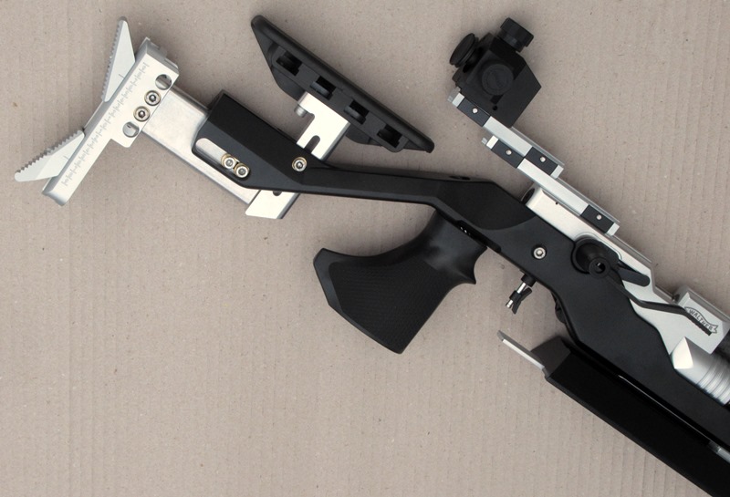 PRESSLUFTGEWEHR WALTHER LG400 BLACKTEC MIT AUFLAGEPLATTE UND VISIER-RÜCKVERLAGERUNG – Bild 3