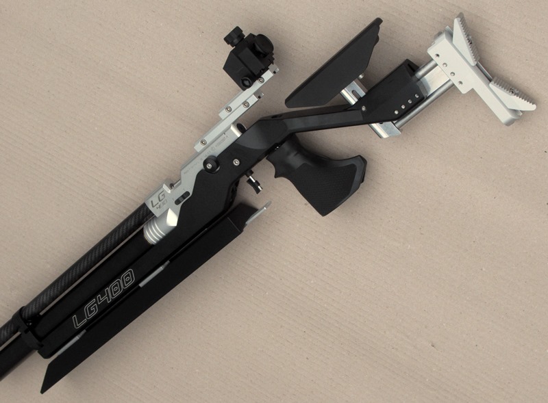 PRESSLUFTGEWEHR WALTHER LG400 BLACKTEC MIT AUFLAGEPLATTE UND VISIER-RÜCKVERLAGERUNG – Bild 4