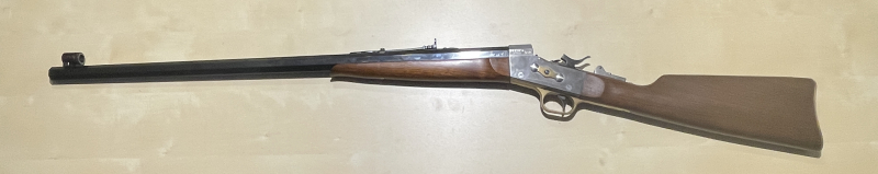 Pedersoli Rolling Block Einzellader Büchse .357 Magnum mit Dioptersockel und Schiebevisier – immagine 4