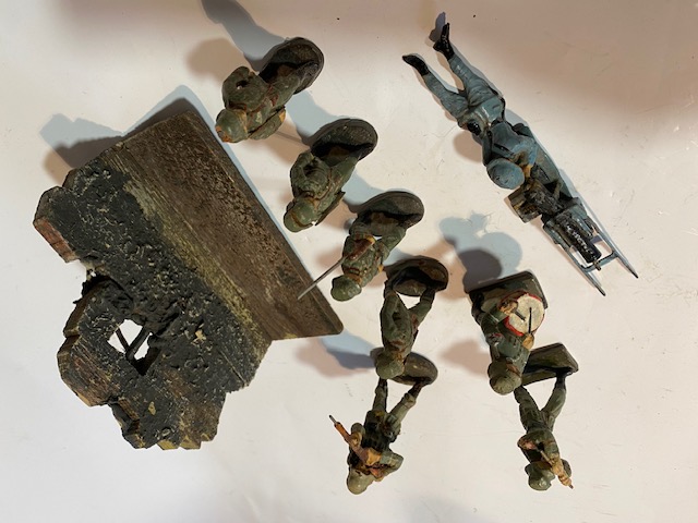 Dt.Reich Elastolin Infantrie Uniform Bunker MG08 Bajonett – Bild 2