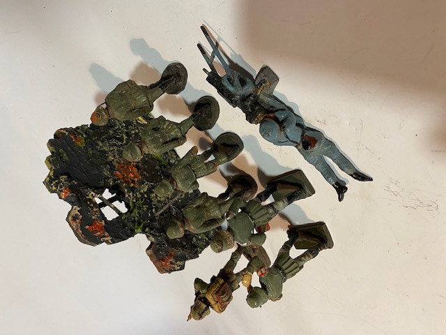 Dt.Reich Elastolin Infantrie Uniform Bunker MG08 Bajonett – Bild 3