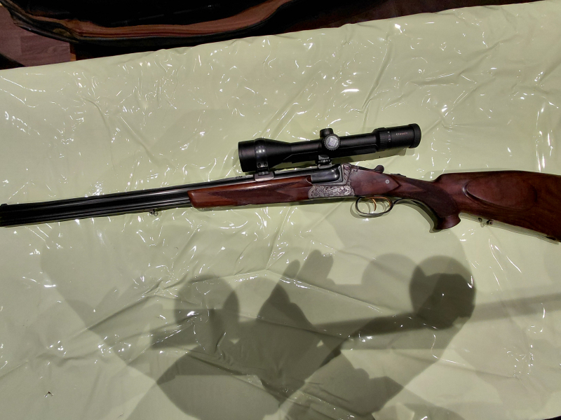 Bockbüchsflinte Sauer 54,Zeiss Diavari 2,5-10×50 Leuchtabsehen 40 .30-06 16/70 mit EL .22 Hornet – Bild 2
