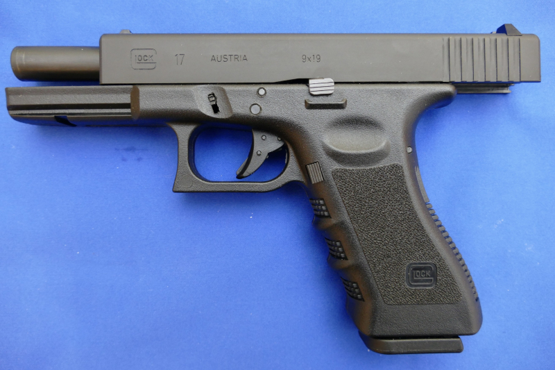 GHK Glock 17 Gen. 3 CNC gefrästen Stahlschlitten GBB 6mm BB schwarz – kuva 4