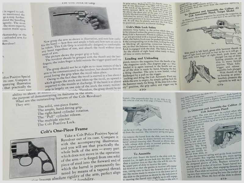Colt’s Fire Arms Sales Manual aus den 1930er Jahren Original Colt Sammler – billede 2