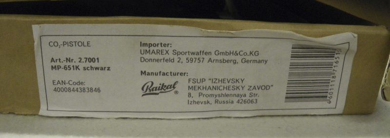 Baikal MP-651K CO2-Pistole .177/4,5mm mit Verlängerungsschaft – Bild 6