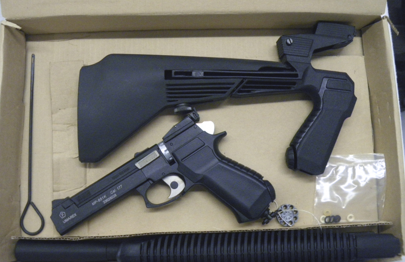 Baikal MP-651K CO2-Pistole .177/4,5mm mit Verlängerungsschaft – Bild 5