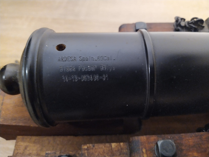 Modellkanone Schiffskanone Ardesa Spanien Kaliber .69 Schwarzpulver Vorderlader – imagen 6