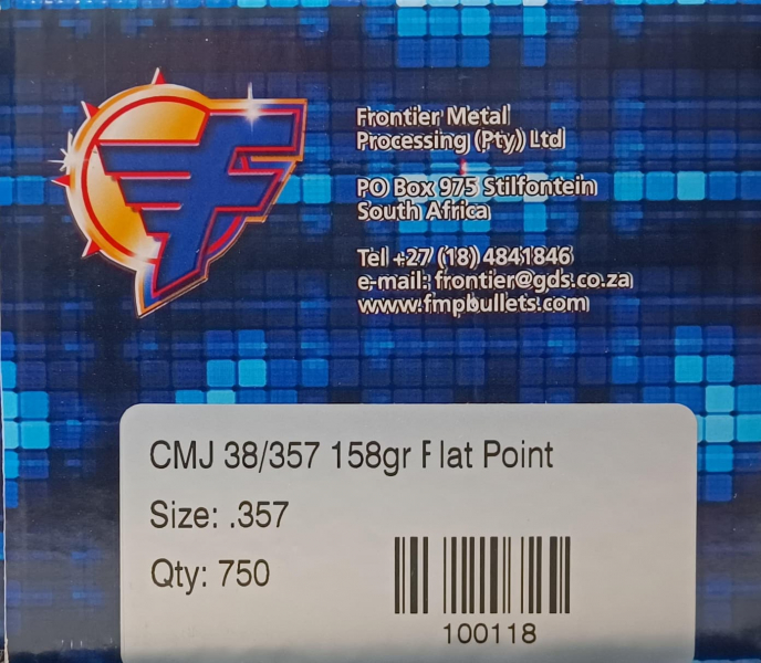 Frontier CMJ Geschosse – .357 – 158 gr Flat Point – 750 Stück – bild 2