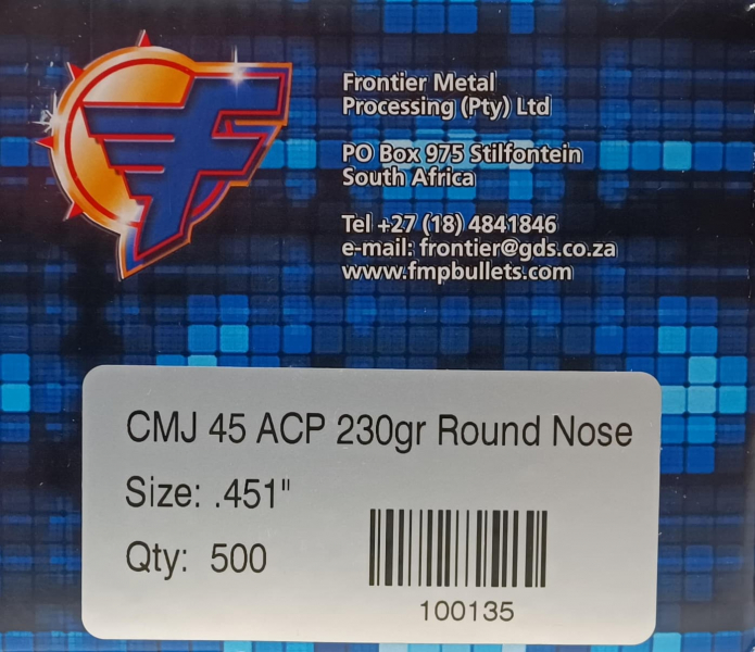 Frontier CMJ Geschosse – .451 – 230 gr Round Nose – 500 Stück – Bild 2