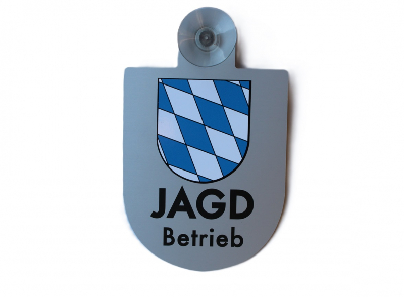Autoschild für Windschutzscheibe JAGD Betrieb ALU Wappenschild Jagdbetriebschild NEU – Bild 2